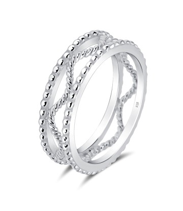 Twisted Shaped Silver Ring NSR-4096